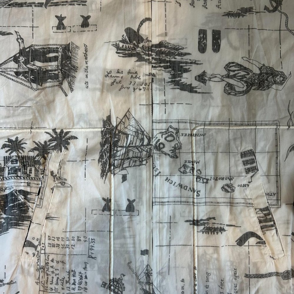 Hide & Seek Sailing Nautical Print Zip Up Overshi… - image 4